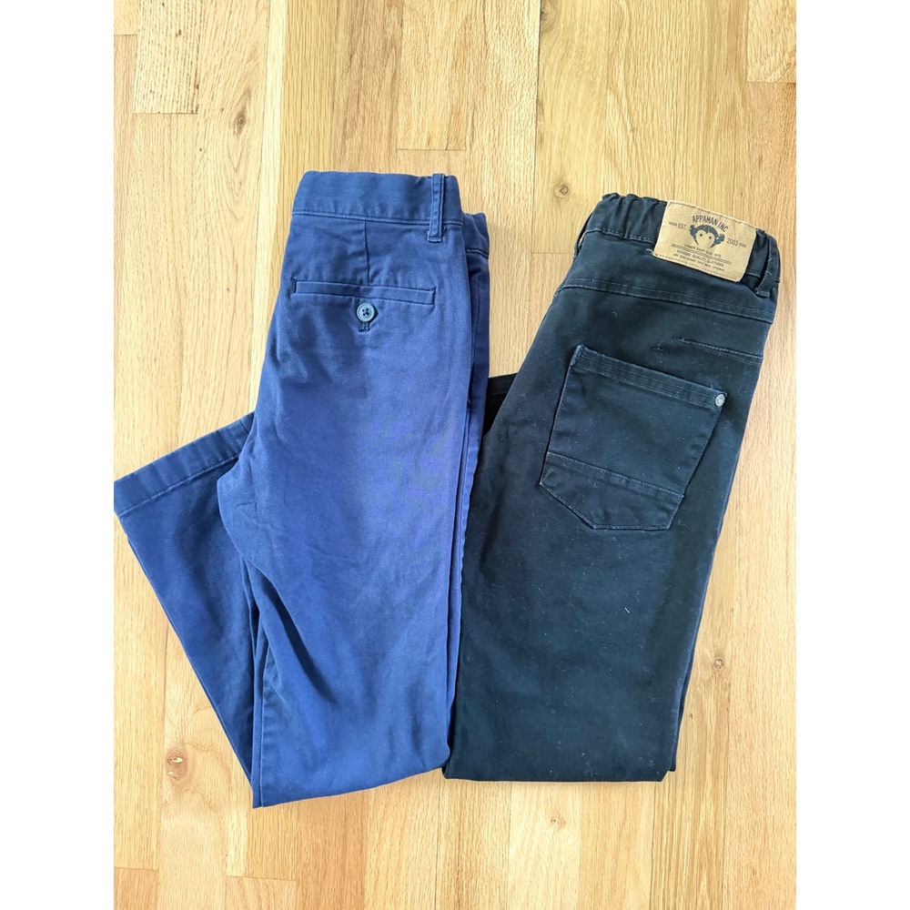 Boys Pants Bundle Size 8 J.Crew Crewcuts Navy Chinos & Appaman Black Pants